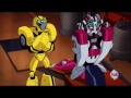 Transformers animated  bumblebee meets arcee