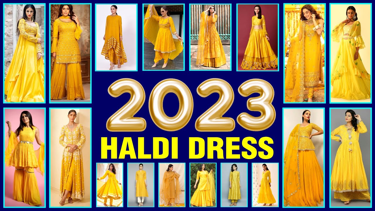 haldi Function dress designing ideas #haldi #humayyo #sangit हल्दी के लिए  दुल्हन डीरेस डिजाइन - YouTube