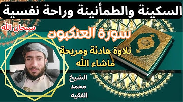 تلاوة ممتعة رائعة  سكينة وطمأنينة راحة نفسية تامة سورة العنكبوت الشيخ محمد الفقيه