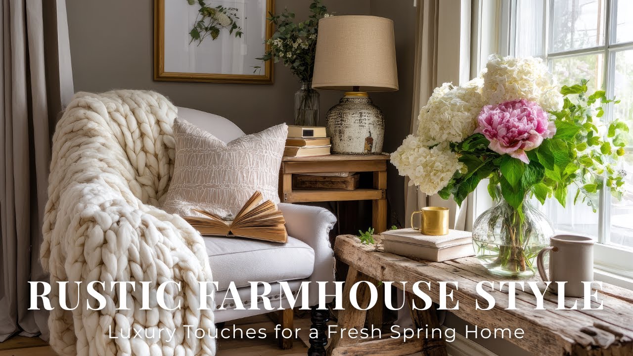 Винтажный деревенский стиль фермерского дома | Роскошные детали для свежего весеннего интерьера