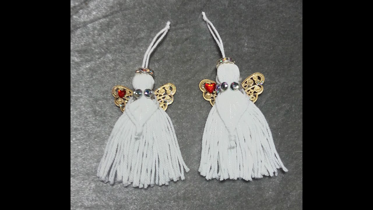 diy make adorable tassel angel ornaments youtube