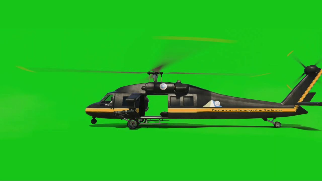  Green screen helicopter effect
