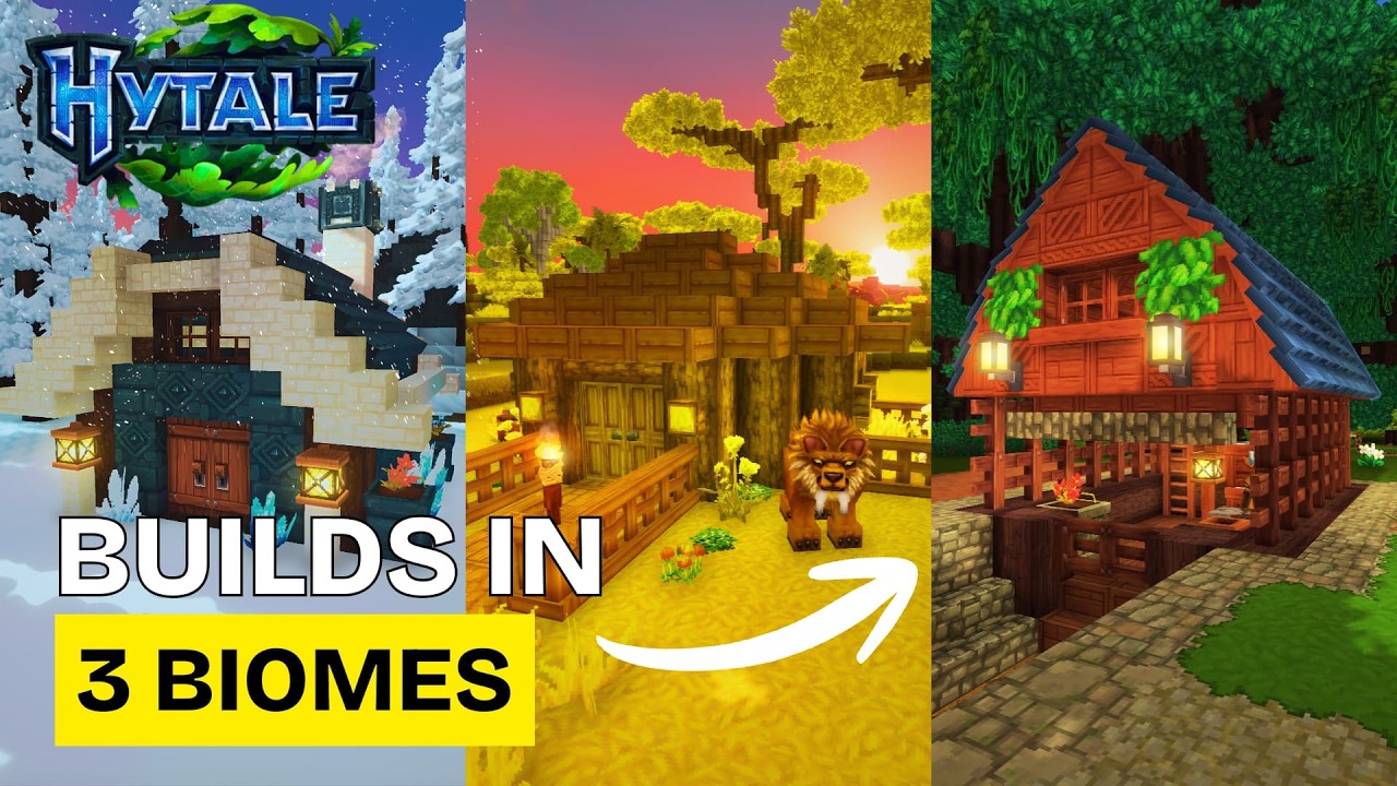 Hytale: 3 Easy Houses for 3 Different Biomes
