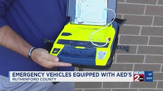 Emergency vehicles in Rutherford County equipped with AEDs