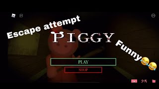 PLAYING ROBLOX GAME PIGGY, FUNNY JUMP SCARES AND MOMENTS (ATTEMPTING TO ESCAPE) screenshot 5