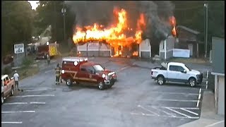 Surveillance footage of Georgia bar fire that happened hours before co-owner killed himself