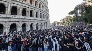 Italy ‘invaded by barbarians’ after protesters stormed the Colosseum