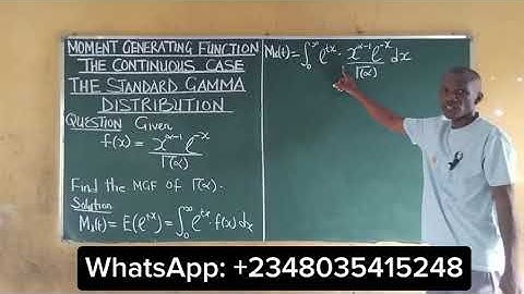 Moment Generating Function | Standard Gamma Distribution #momentgeneratingfunction @content-academy