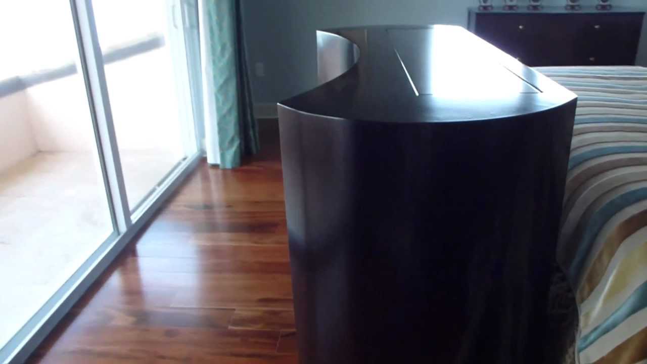 Flat Screen TV Lift Cabinet Blending into Space