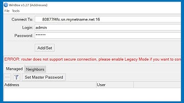 Router Does Not Support Secure Connection Please Enable Legacy Mode if You Want to Connect Anyway