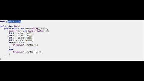 Codeforces Problem 546A - Soldier and Bananas (Java)