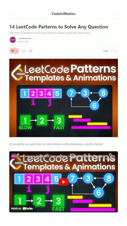 14 Leetcode patterns to solve ANY interview question! - YouTube