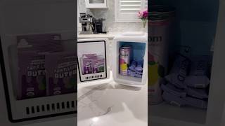 mini fridge#asmr#minifridge#restock#organize#organizedhome#relaxing#satisfying#food#snacks#viral