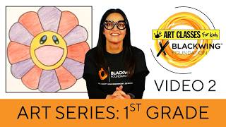 How to Draw Takashi Murakami Flowers — 1st Grade Art Lesson for Kids (Easy & Colorful)