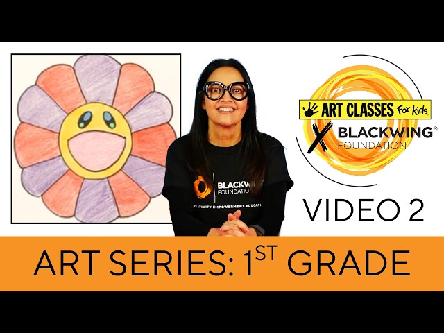 How to Draw Takashi Murakami Flowers — 1st Grade Art Lesson for