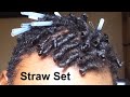 STRAW SET Short HAIRSTYLE On Natural Short Hair Tutorial / Straw Set on Tapered Natural Hair