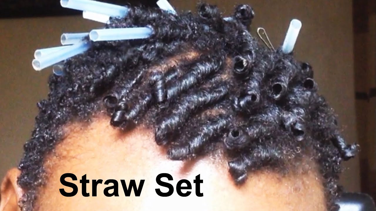 Straw curls on natural hair tutorial 