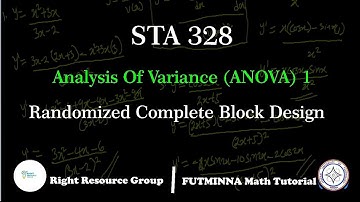 Randomised Complete Block Design- (RCBD)  || ANOVA || STA.328