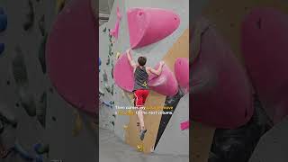 V6 with Giant Pink Volumes - Edgeworks, Bellevue  #climbing #indoorclimbing #bouldering