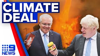 Britain bows to Australian pressure over climate change targets | 9 News Australia