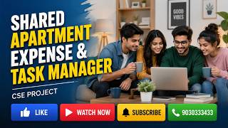 Shared Apartment Expense & Task Manager (CSE) | Final Year Software Engineering Project 2026 🚀