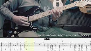 JAMES BROWN - I got you (I feel good) [GUITAR COVER + TAB] Resimi