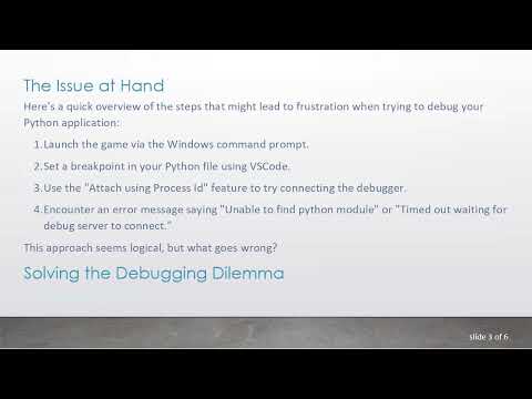 How to Attach VSCode Debugger to a Running Python Application in Windows Terminal