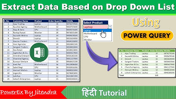 Extract Data Based On Drop Down List in Excel using Power Query | Power Query | Jitendra Kumar