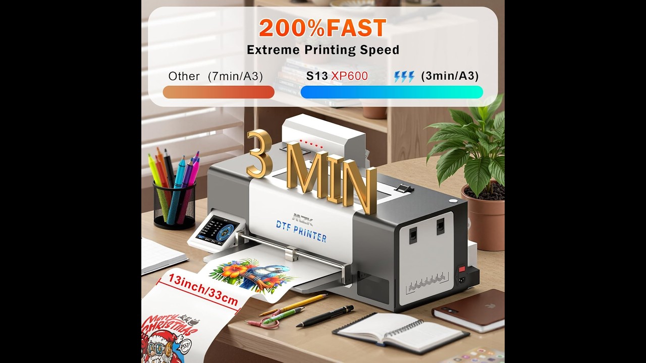 MZK A3+ XP600 DTF Printer Review: 2X Faster Printing With Auto