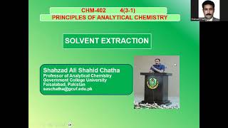 Solvent Extraction Part-I