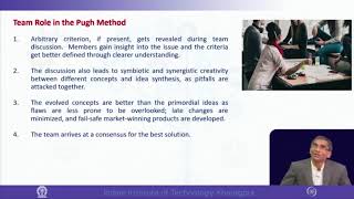 Lec 22: Pugh Method (Concept Selection leading to Embodiment Design) #CH27SP #swayamprabha