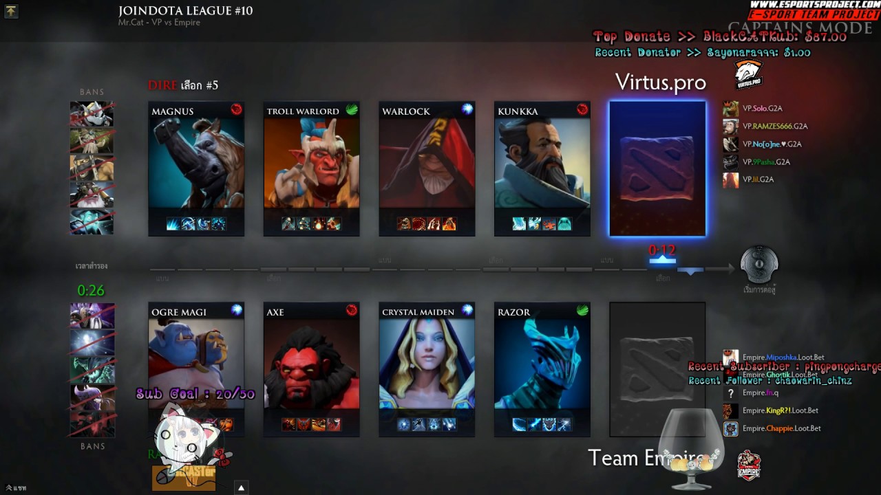 Live. Grand Final! Team Empire vs Virtus.Pro [Mr.Cat Invitational EU] THAI CASTER