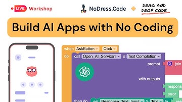Building apps with Thunkable and Generative AI (NoDress.Code + Drag and Drop Code)
