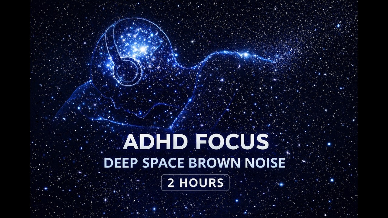 2 Hour ADHD Focus | Deep Space Brown Noise