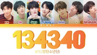 [BTS] '134340' Color Coded Lyrics Han/Rom/Eng