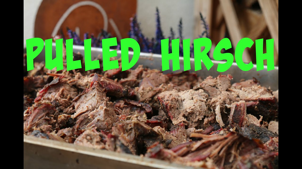 Pulled Hirsch vom Keramikgrill - Pulled smoked Venison