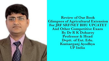 #review#our#book#glimpses of#agricultural#extension#bhu#srf#net#uphesc#upcatet#education#