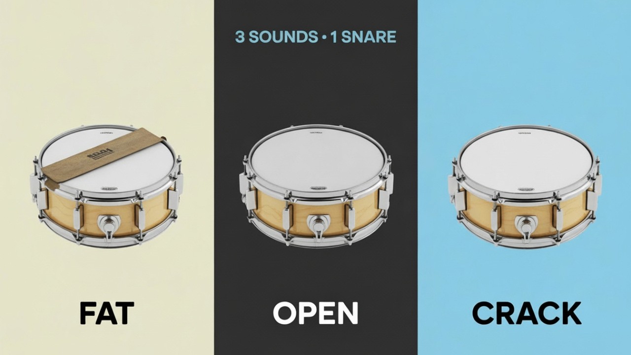 Три звука малого барабана, которые нужны КАЖДОМУ барабанщику: жирные, открытые, резкие