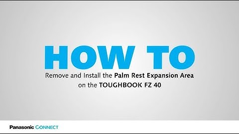 How to Remove and Install xPAKs in the TOUGHBOOK 40 Palm Rest Expansion Area