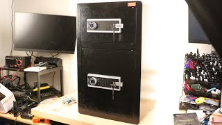 VEVOR Double Doors 4.5 cu.ft Safe Box with Key Lock & Password, Safe Lock Box with Fireproof Bag