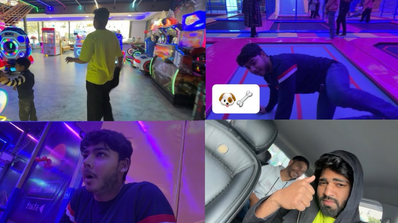 Trampoline park main kutta saath legaye😂🤣🐶