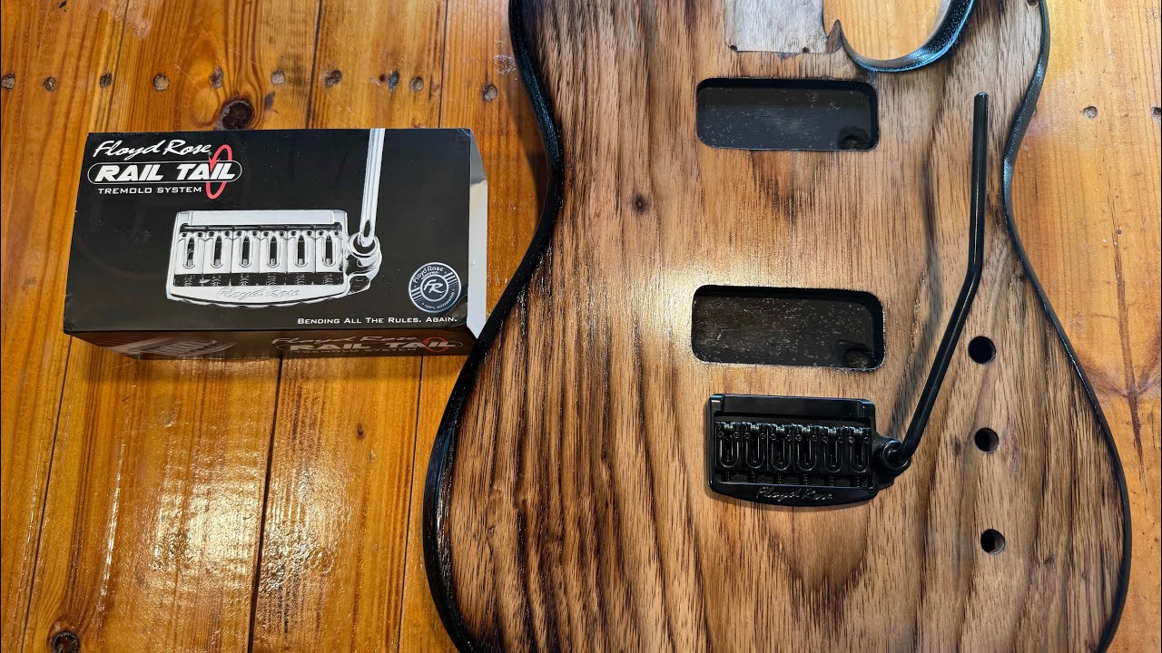 Floyd Rose Rail Tail Tremolo Installation on a Custom Guitar 