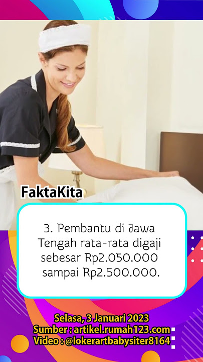 INILAH DAFTAR GAJI PEMBANTU RUMAH TANGGA DI BERBAGAI DAERAH DI INDONESIA #shorts #pembantu #gaji