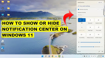 How to Enable or Disable Notification Center in Windows 11