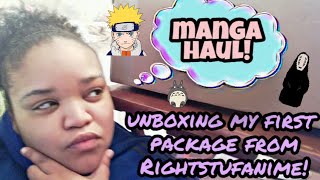 unboxing my first purchase from Rightstufanime. HUGE manga Haul & review!
