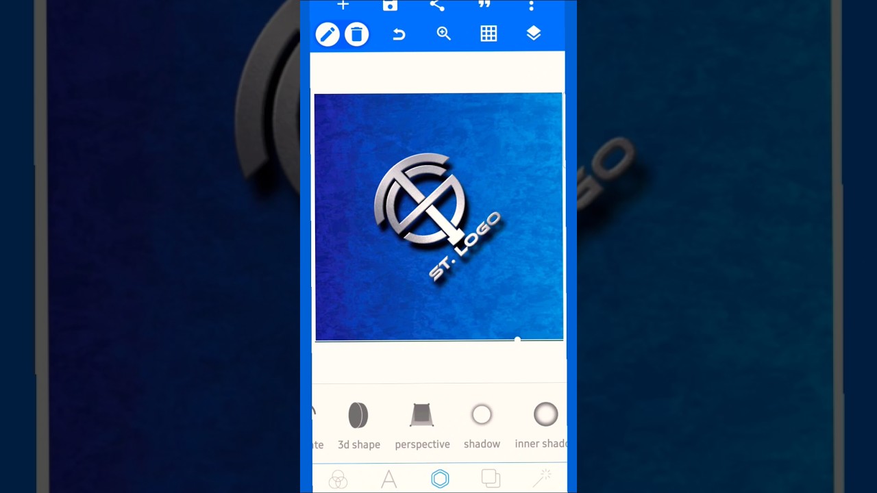 How to make channel logo in pixallab||logo design||ST logo design 