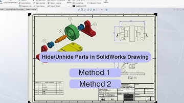 How to Hide/unhide components in solidworks Drawing|@Simplecaddesign