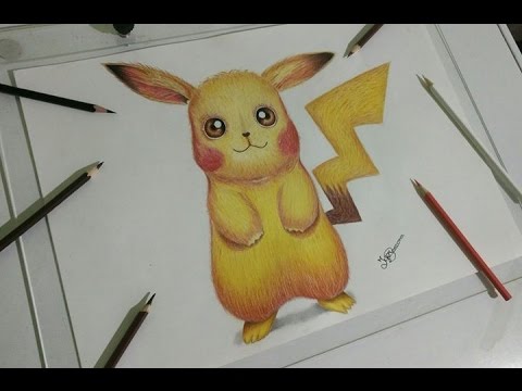 Como desenhar Pikachu realista, método infalível!!! #drawing #desenhan