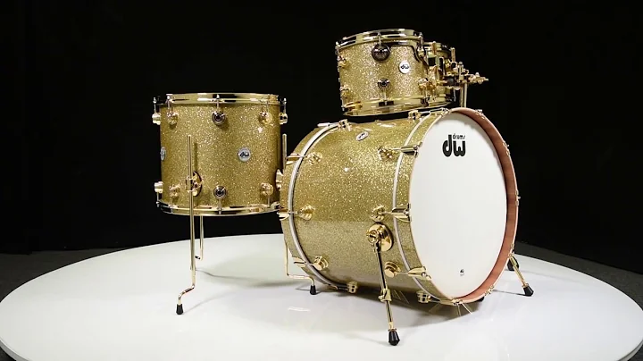 DW Collector's Series Maple Mahogany Drums 4pc Gold Glass