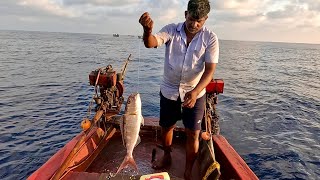 Hand Line Fishing at 300 Feet Deep for Rosy Snapper